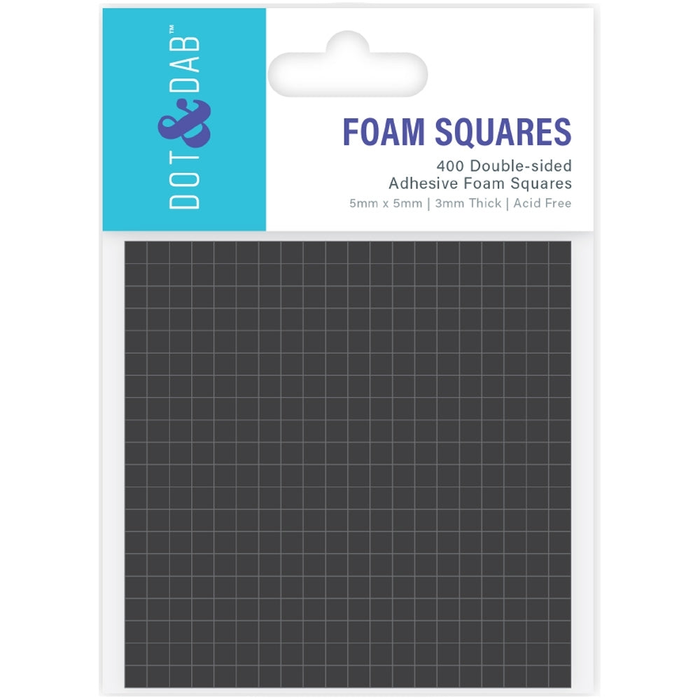 Dot & Dab - Foam Squares x 400 3mm Black