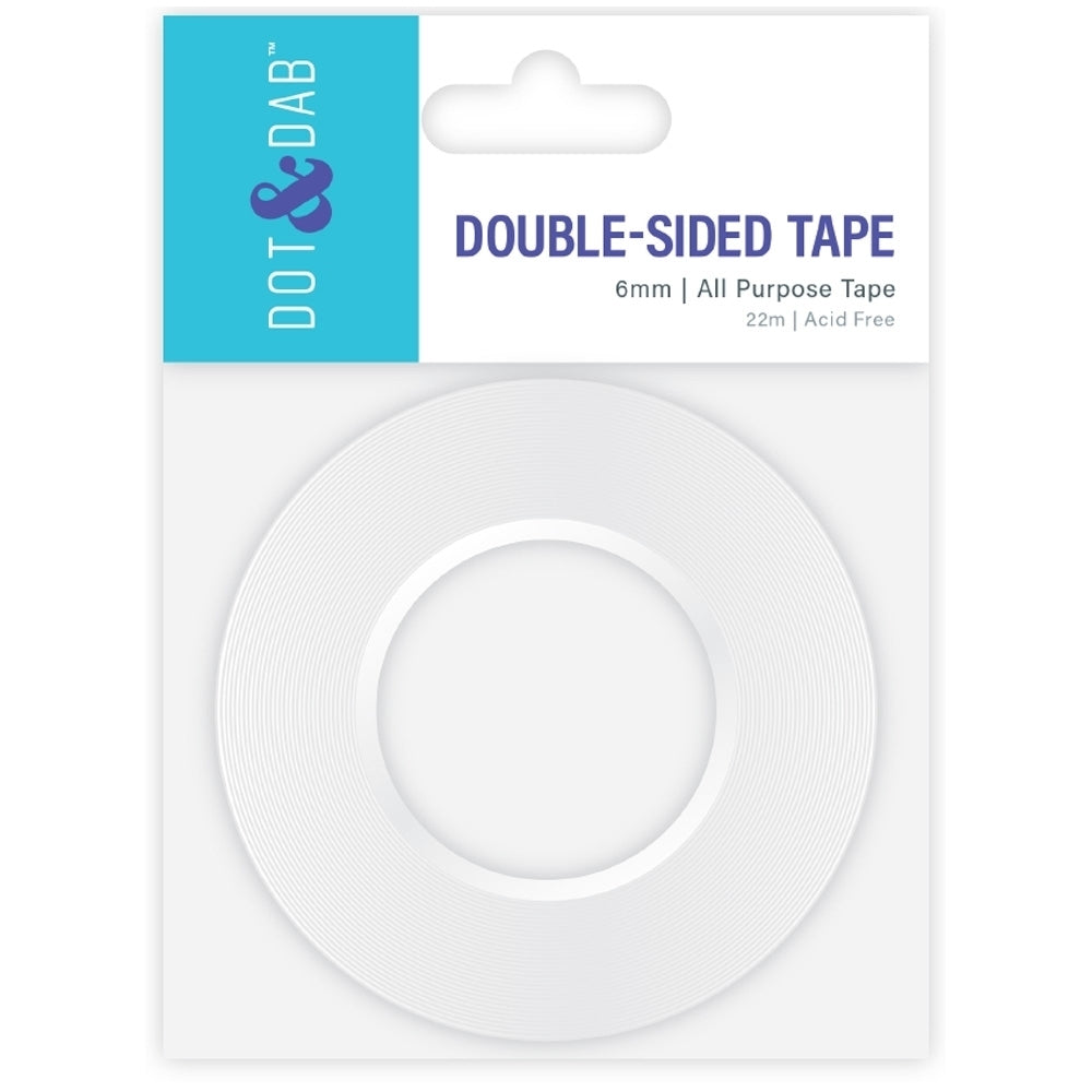 DOT & DAB - Dubbelzijdige tape 6mm x 22m rol