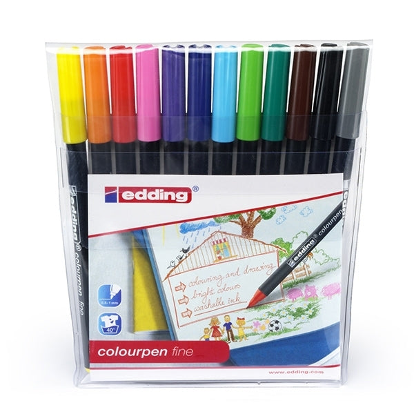 Edding - Colourpen Fine - Brieftasche von 12