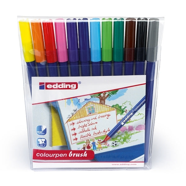 Edding - Colourpen Pinsel - Brieftasche von 12