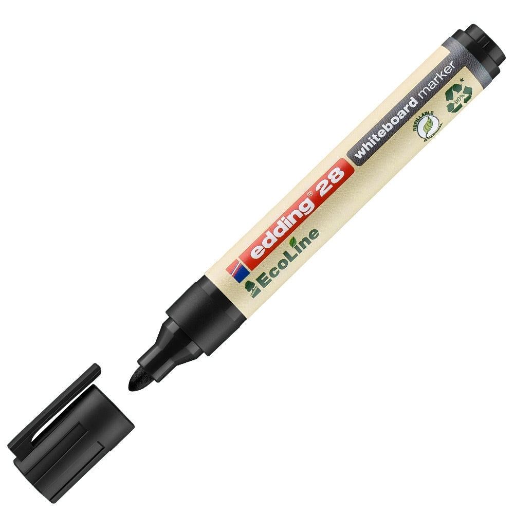 Edding - 28 EcoLine Bullet Nib Whiteboard Marker Black 001