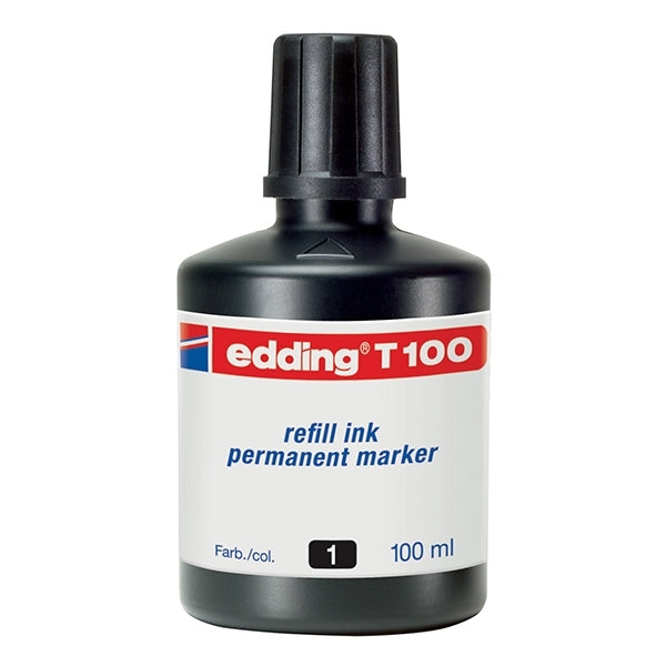 Edding - T100 REMBILLER PERMANENT REFILL INK Black 001
