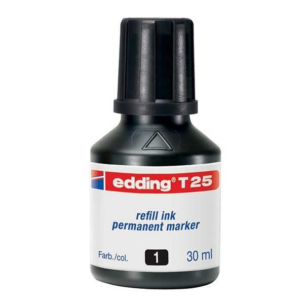 Edding - T25 REMBILLER PERMANENT REFILL INK Black 001