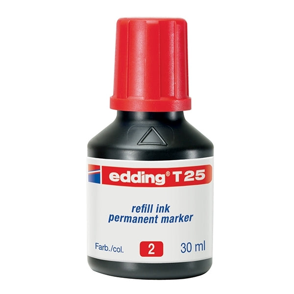 Edding - T25 Permanente marker bijvulling inkt rood 002