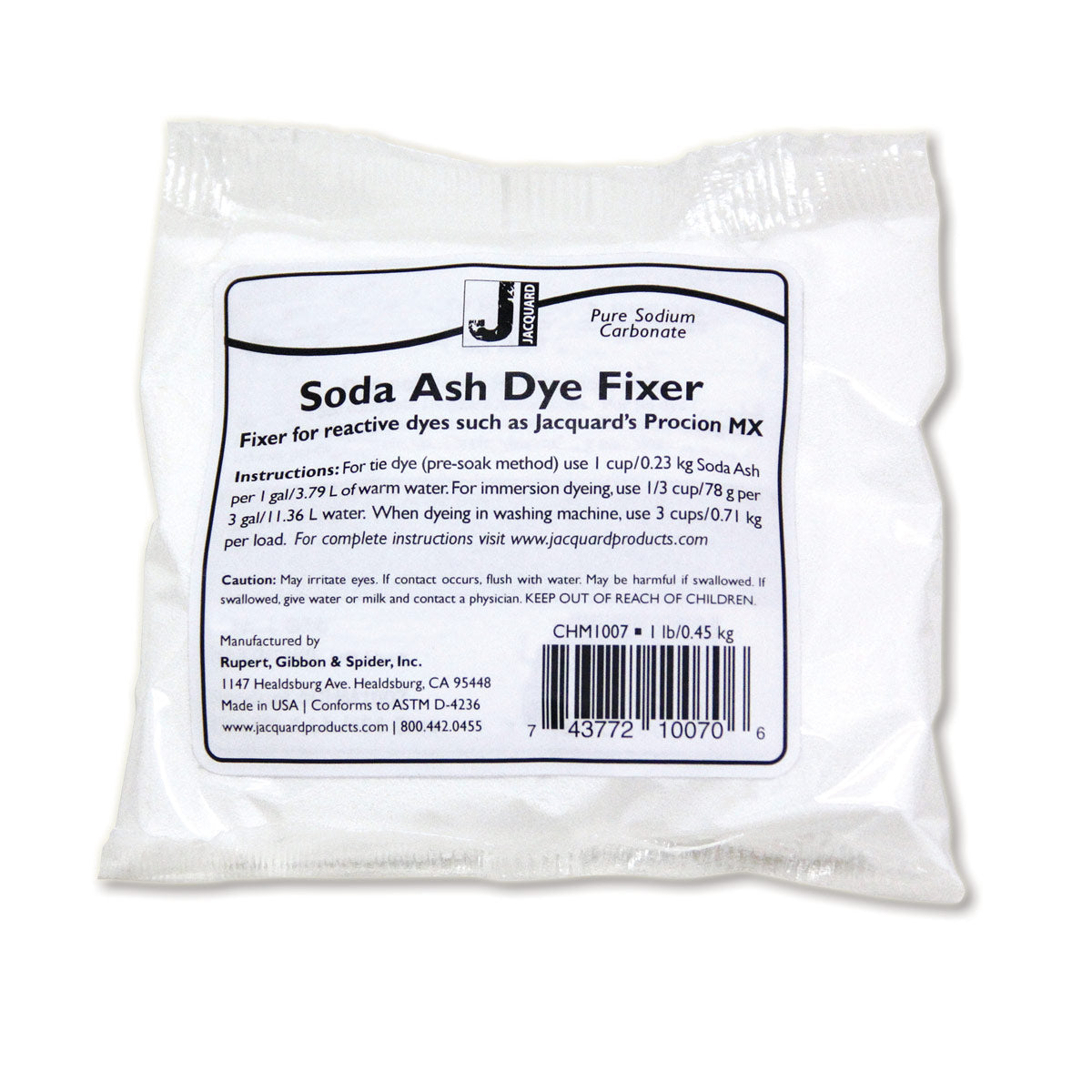 Jacquard - Soda Ash Dye Fixer - Fabric Textile 1lb