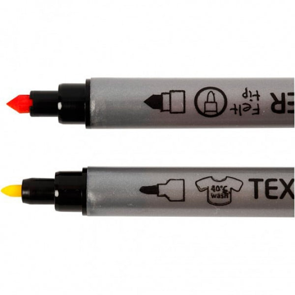 Create Craft - Stoffen markers dubbel getipt 20 pack 2.3+3,6 mm lijn diverse