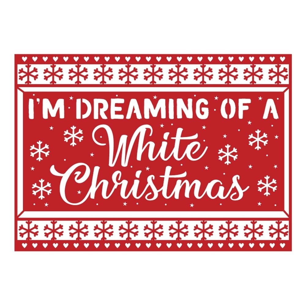 Prima edizione - Craft Christmas A Card Die - 5x7 White Christmas