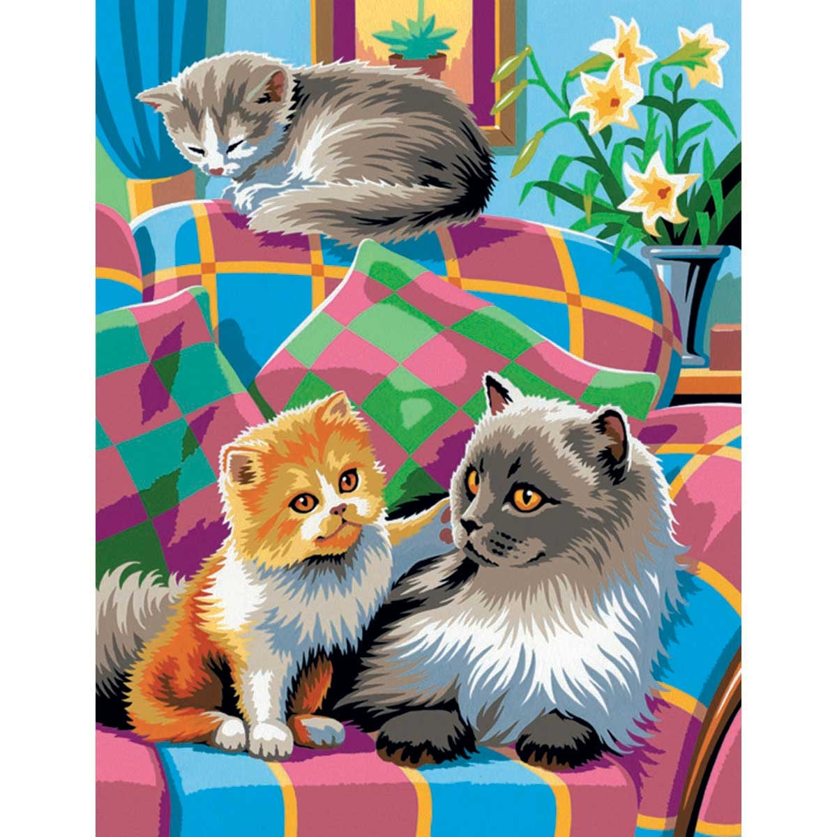 KSG - Twin Pack - Peinture moyenne par numéros - Cats
