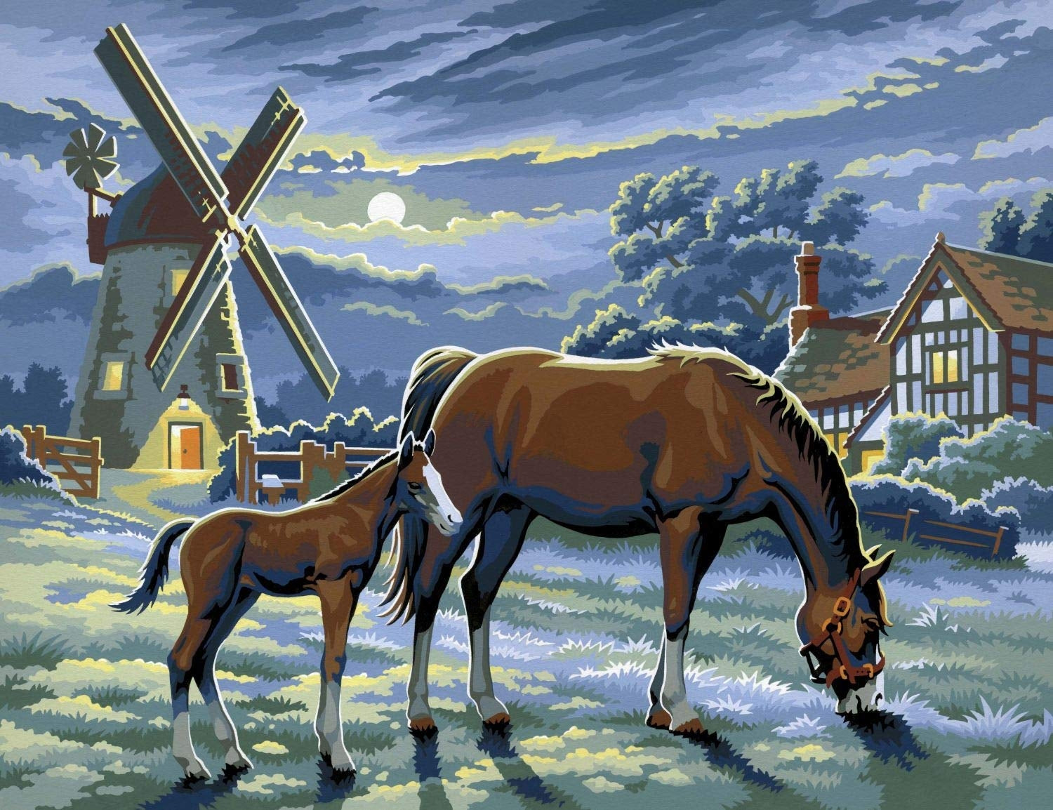 KSG - Large Painting By Numbers - Evening Pasture