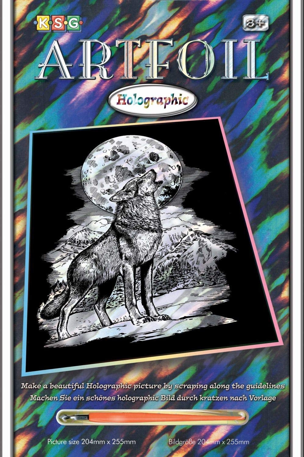 KSG - Schaberfolie - Holographie - Wolf