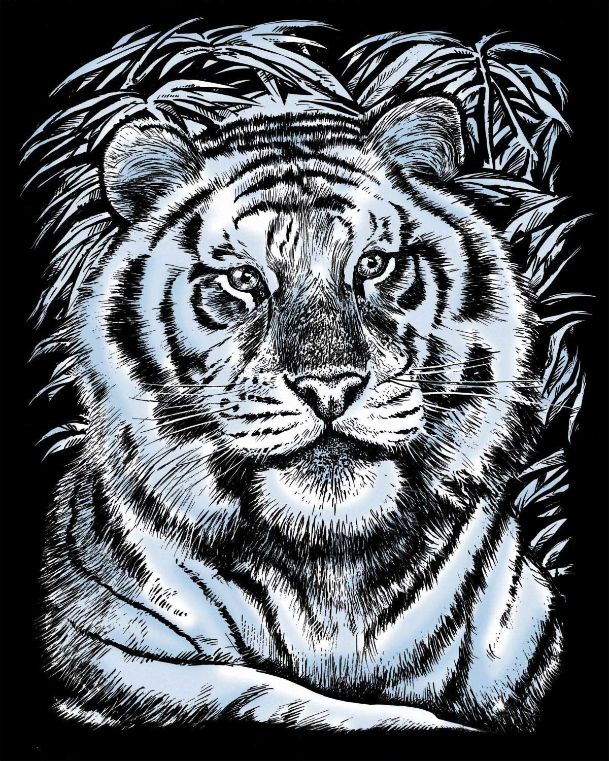 KSG - Schaberfolie - Silber - Weißer Tiger