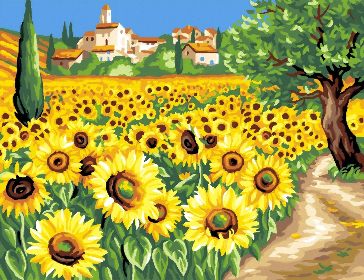 KSG - Großes Gemälde nach Zahlen - Sonnenblumen