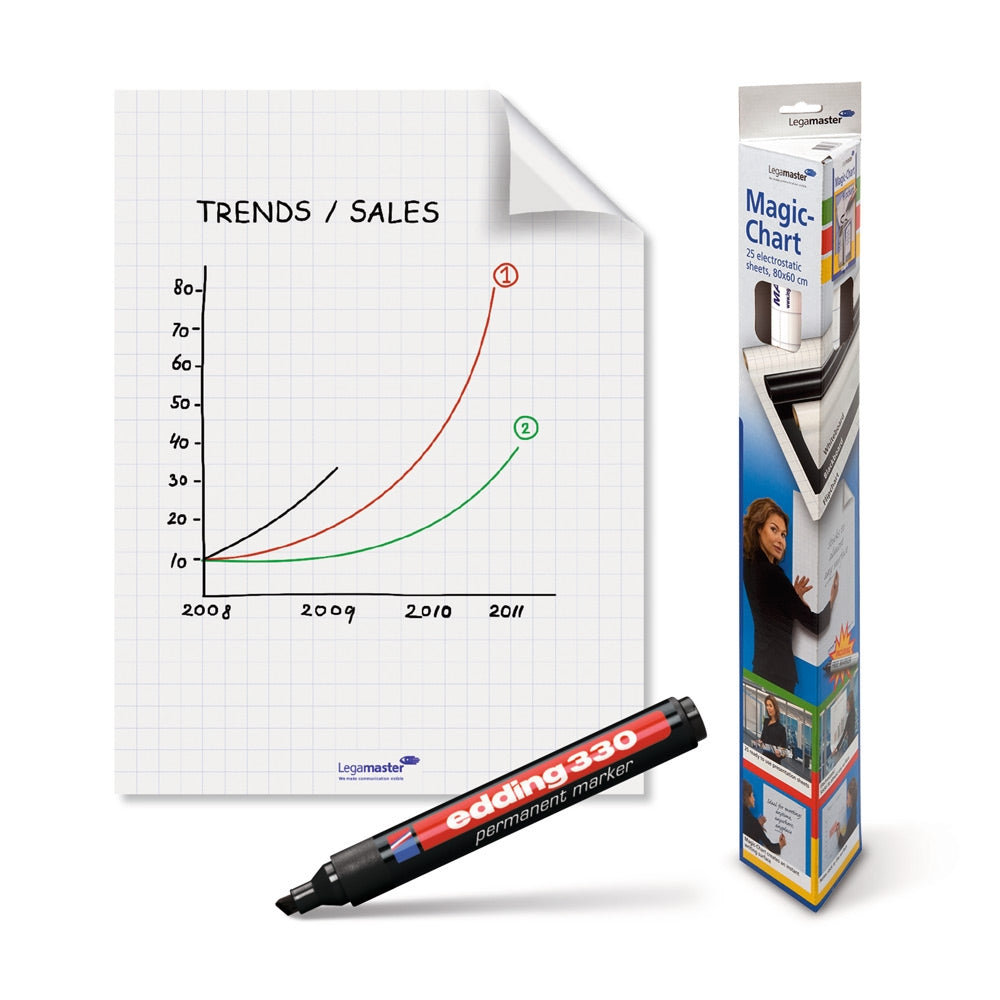 Magic Chart Maker Legamaster - Magic Chart - Flipchart with grid lines