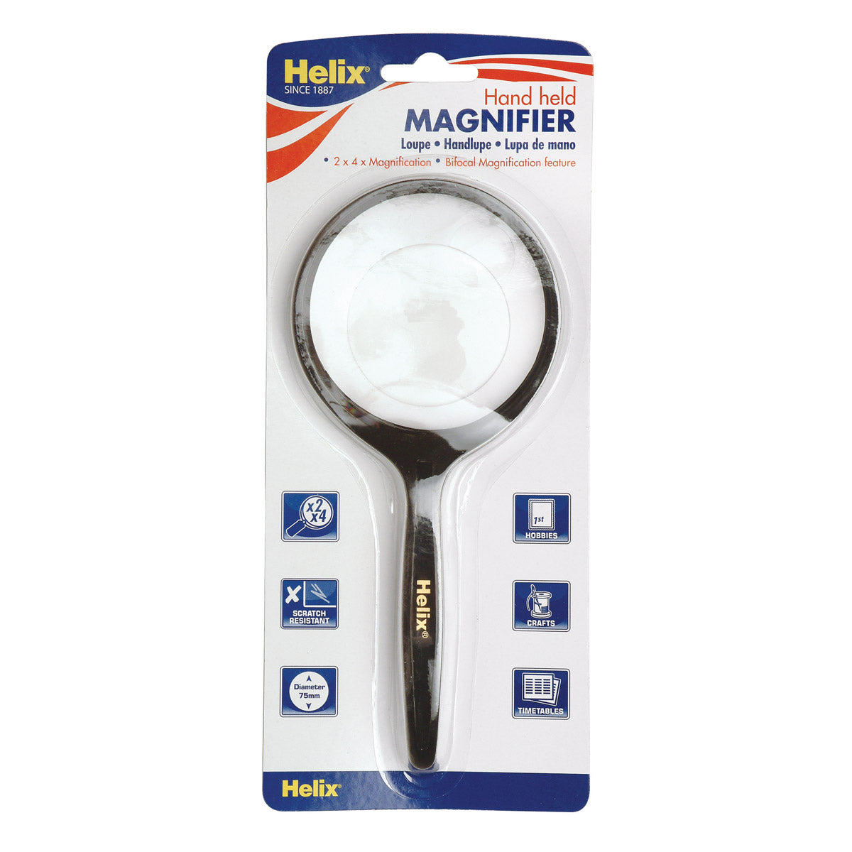 Helix 75Mm Hand Held Magnifier