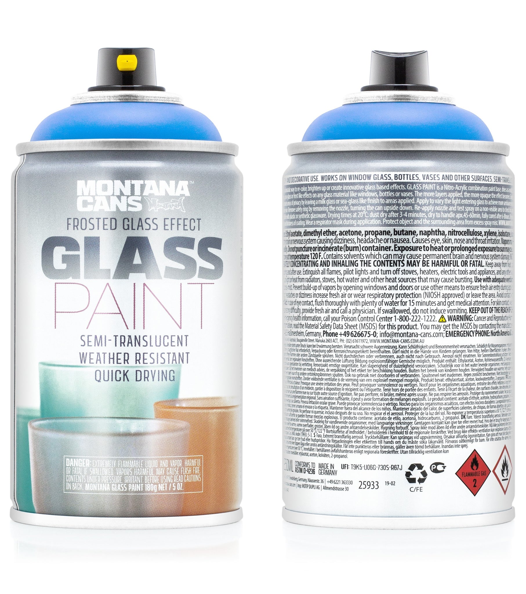 Montana - GLASS Paint 250ml - Bay Blue 5055