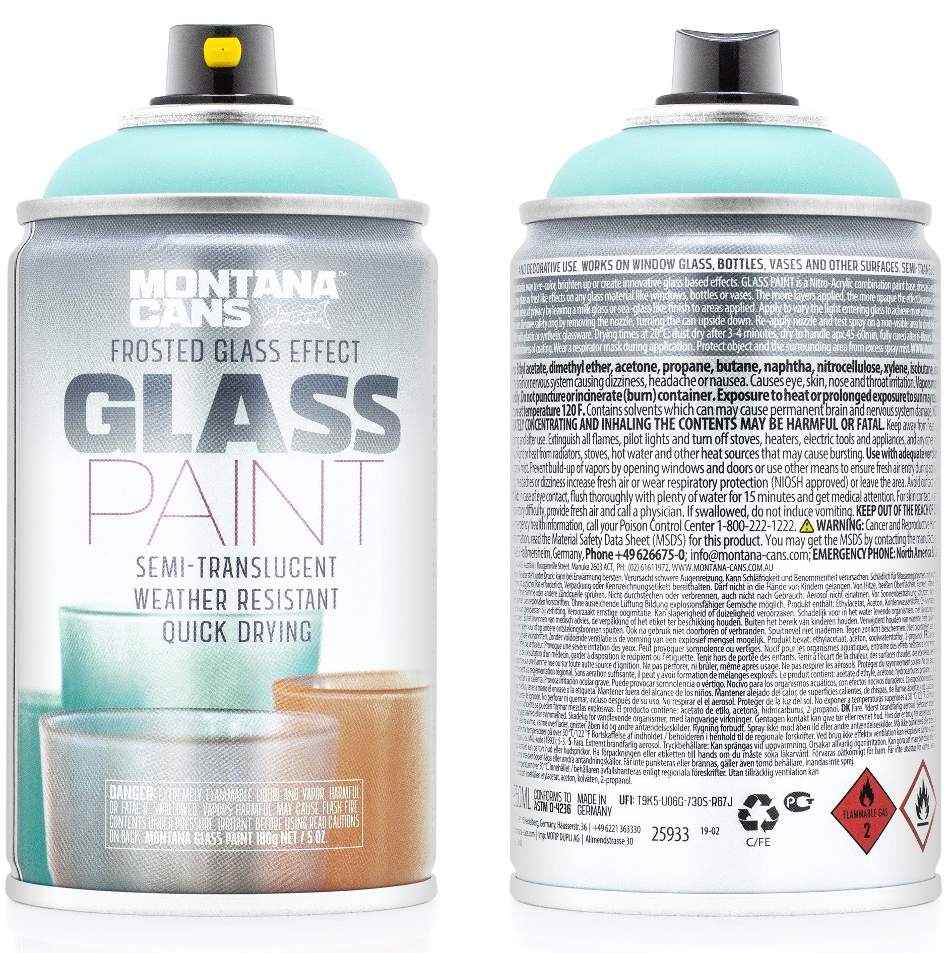 Montana - GLASS Paint 250ml - Mint 6220