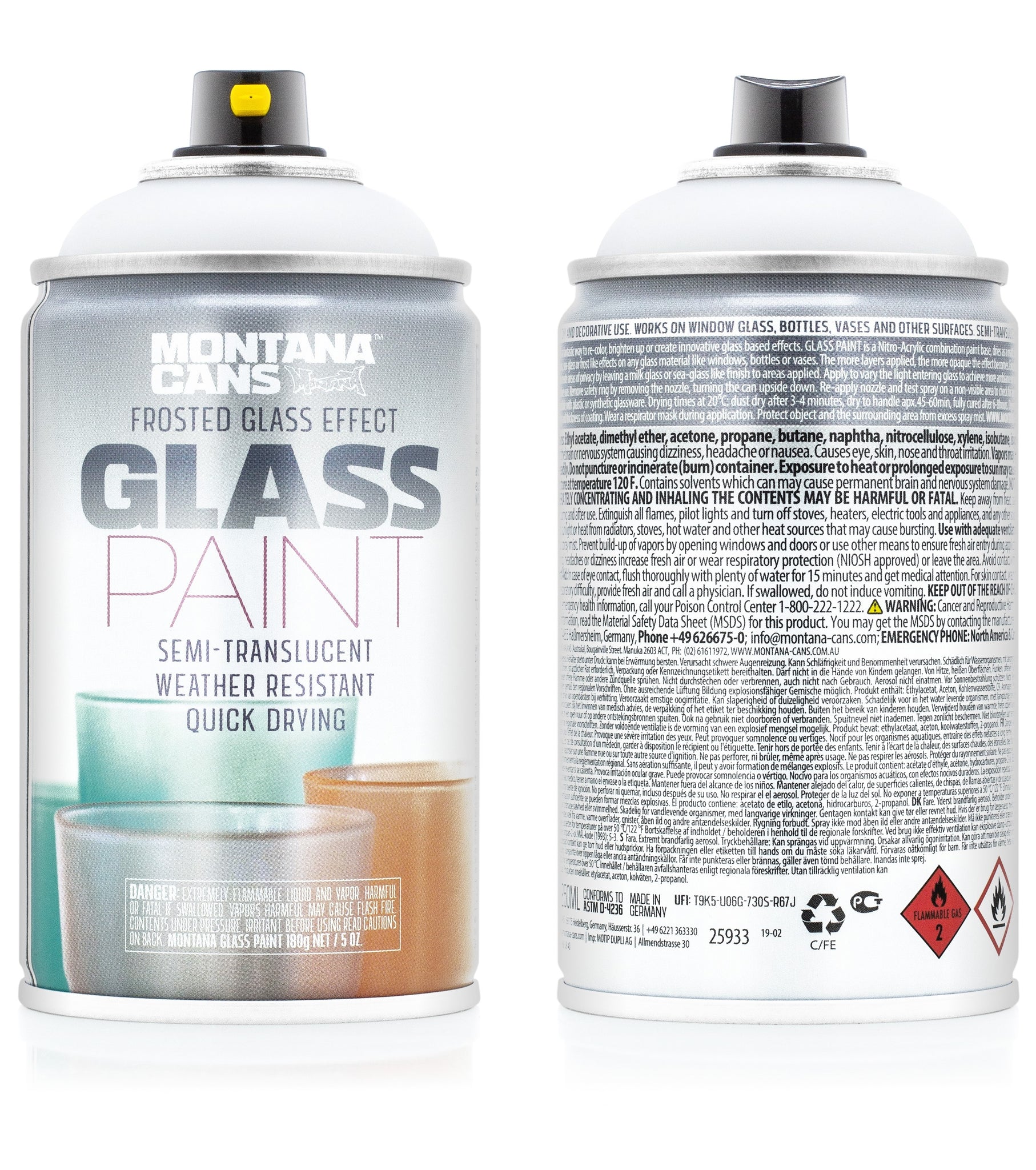 Montana - GLASS Paint 250ml - White 9100