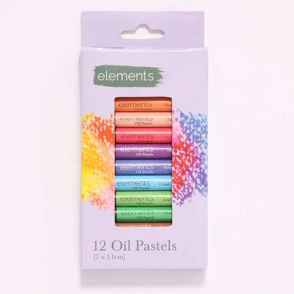 Elementen olie pastel 12 pack