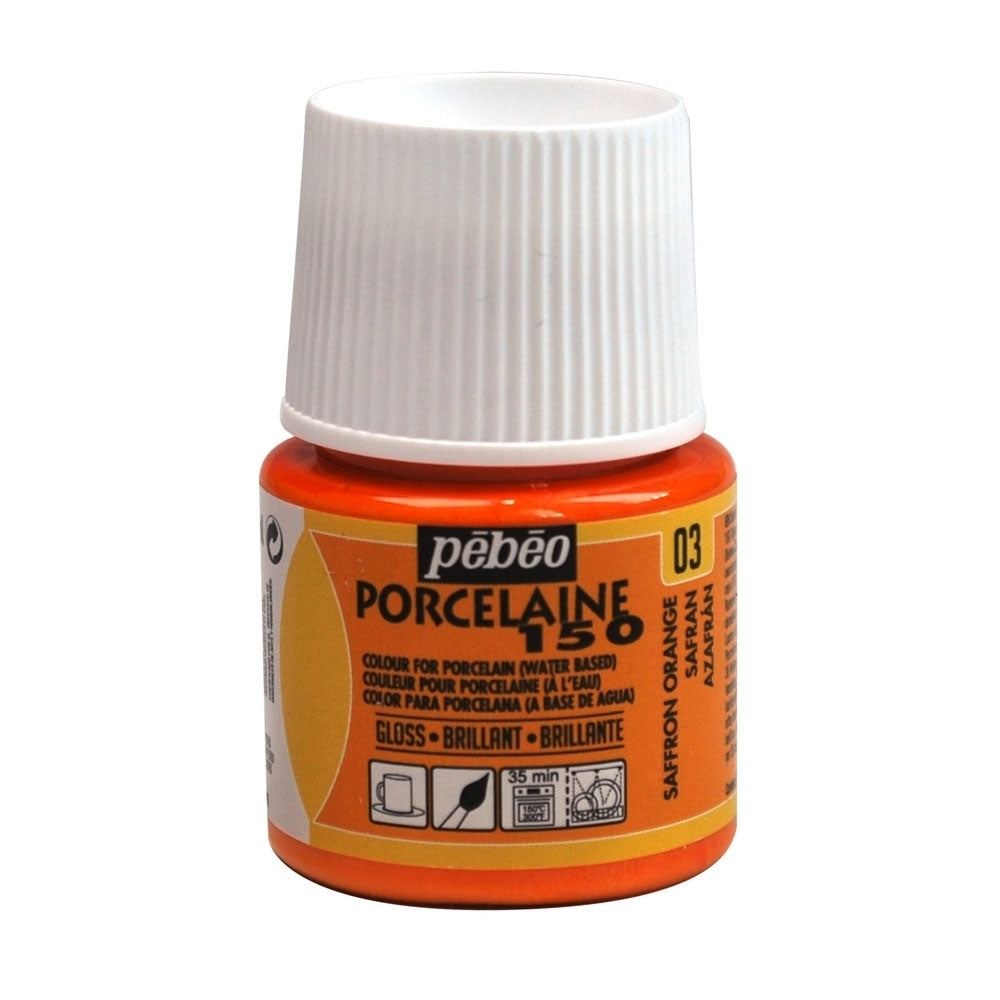Pebeo - Porcelaine 150 Gloss Paint - Saffron - 45ml