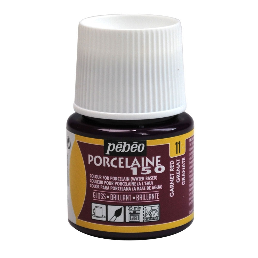 Pebeo - Porzellaine 150 Gloss Paint - Granatrot - 45 ml