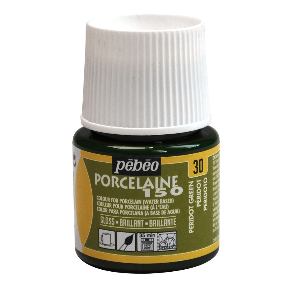 Pebeo - Porcelaine 150 Gloss Paint - Peridot Green - 45ml