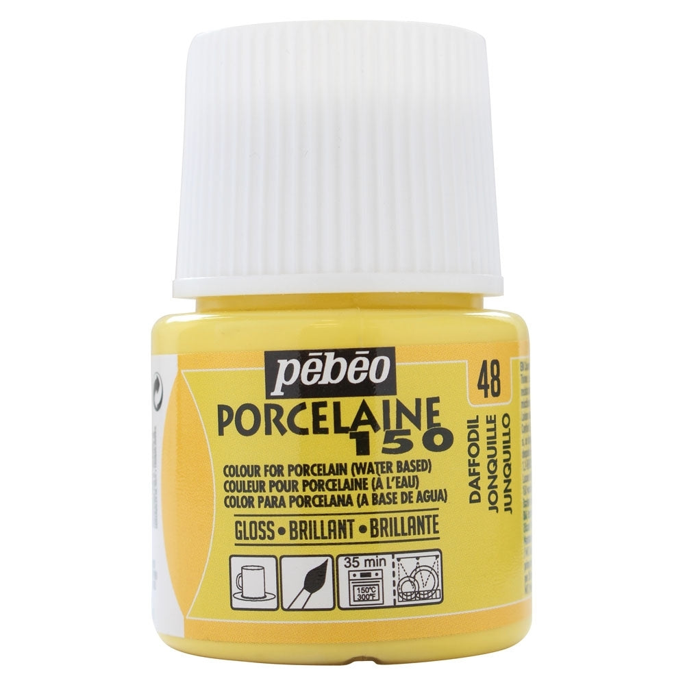 Pebeo - Porcelaine 150 Gloss Paint - narcis - 45 ml