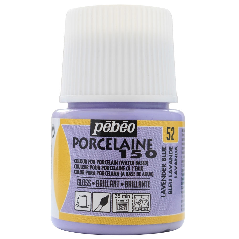 Pebeo - Porcelaine 150 Paint - 45 ml. Bottle - Abyss, Black