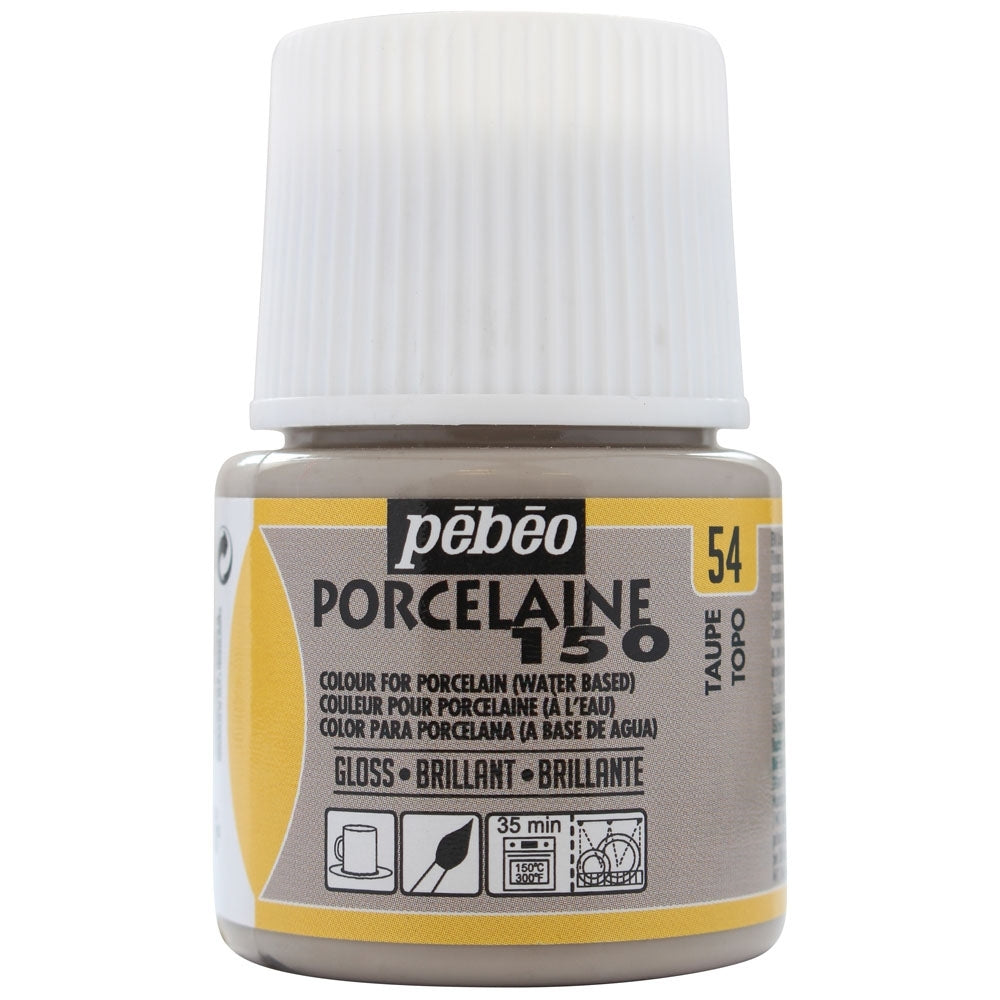 Pebeo - Porcelaine 150 Gloss Paint - Taupe - 45 ml