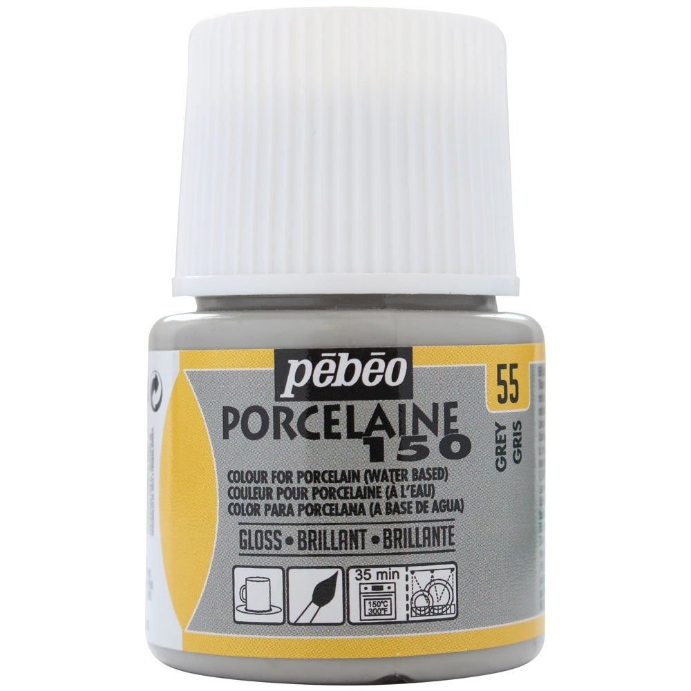 Pebeo - Porzellaine 150 Gloss Paint - Grau - 45 ml