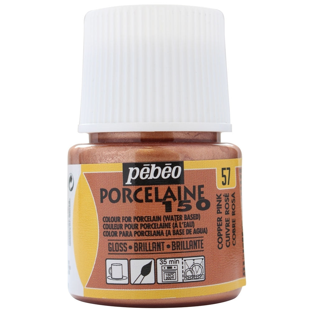 Pebeo - Porzellaine 150 Gloss Paint - Kupferrosa - 45 ml