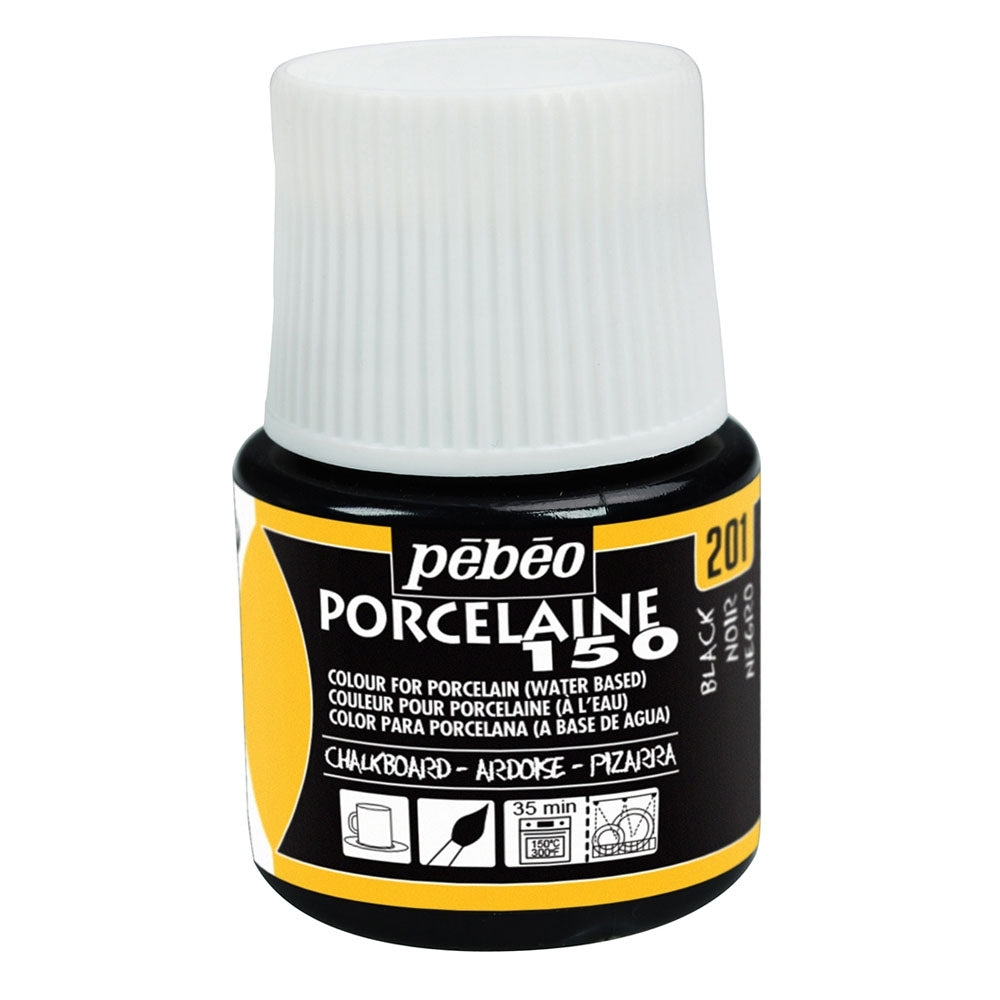 Pebeo - Porcelaine 150 Gloss Paint - Chalkboard Black - 45 ml