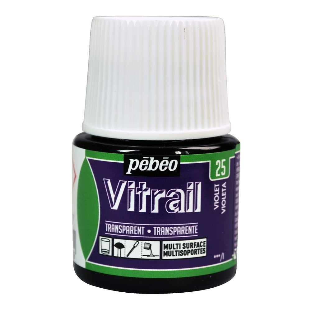 Pebeo - Vitrail - Glas- und Fliesenfarbe - transparent - Violett - 45 ml