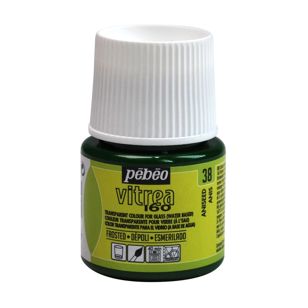 Pebeo - Vitrea 160 - Glass & Tile Paint - Frosted - Aniseed - 45ml