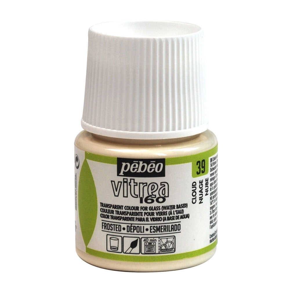 Pebeo - Vitrea 160 - Glas- und Fliesenfarbe - Frosted - Cloud - 45 ml
