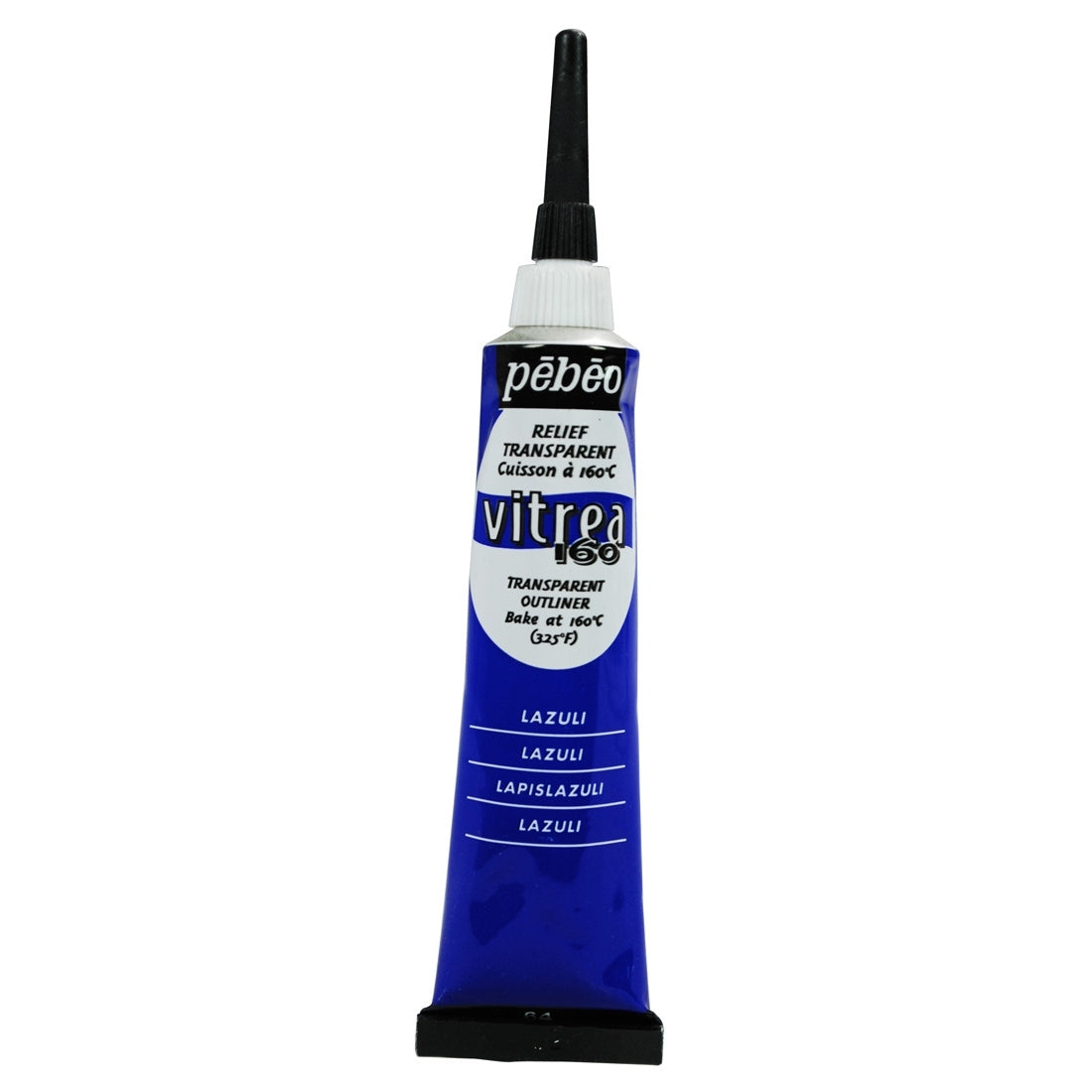 Pebeo - Vitrea 160 - Vernice di vetro e piastrelle - Outliner lucido - Lazuli 20ml