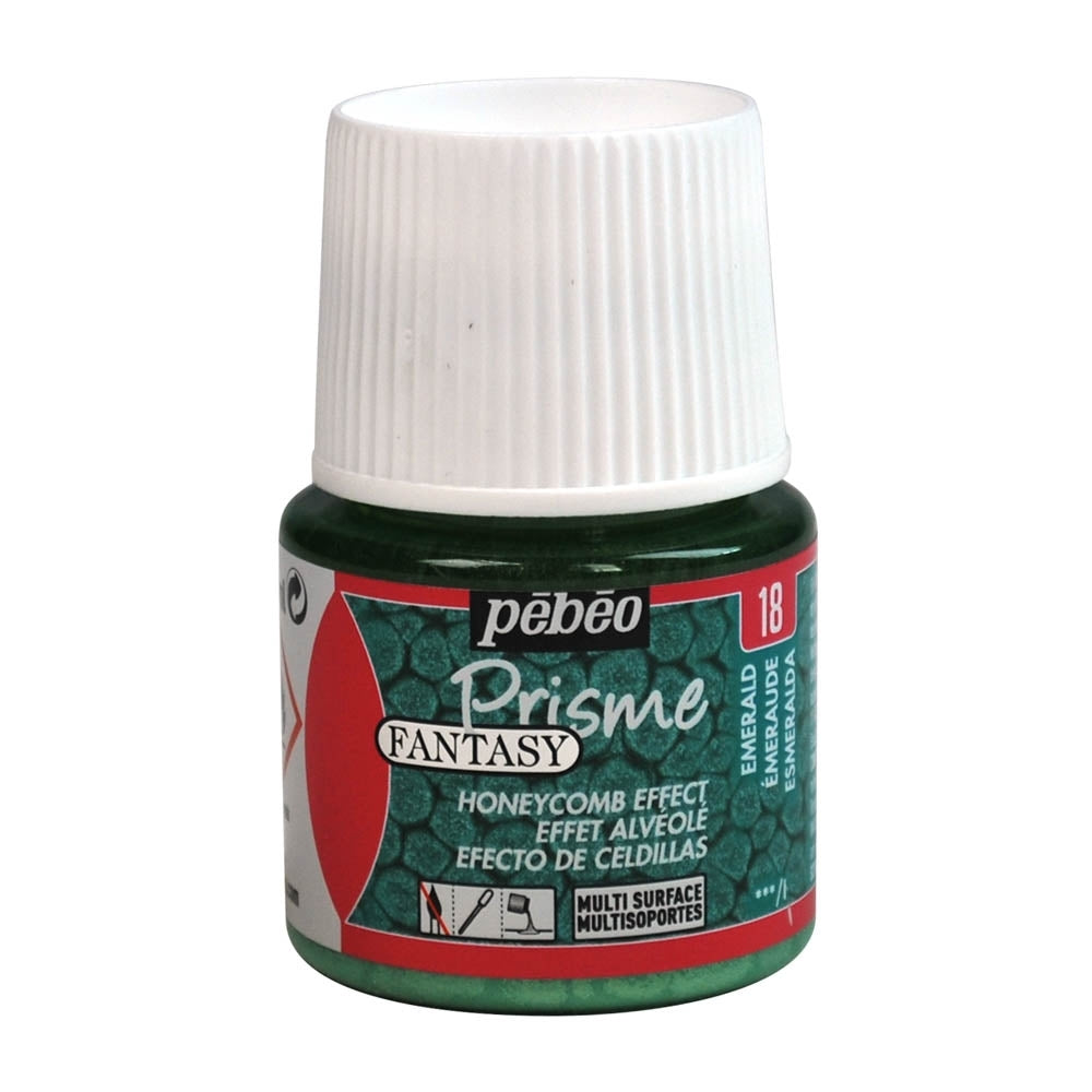 Pebeo - Fantasy Prisme - Effet en nid d'abeille - Emerald - 45 ml