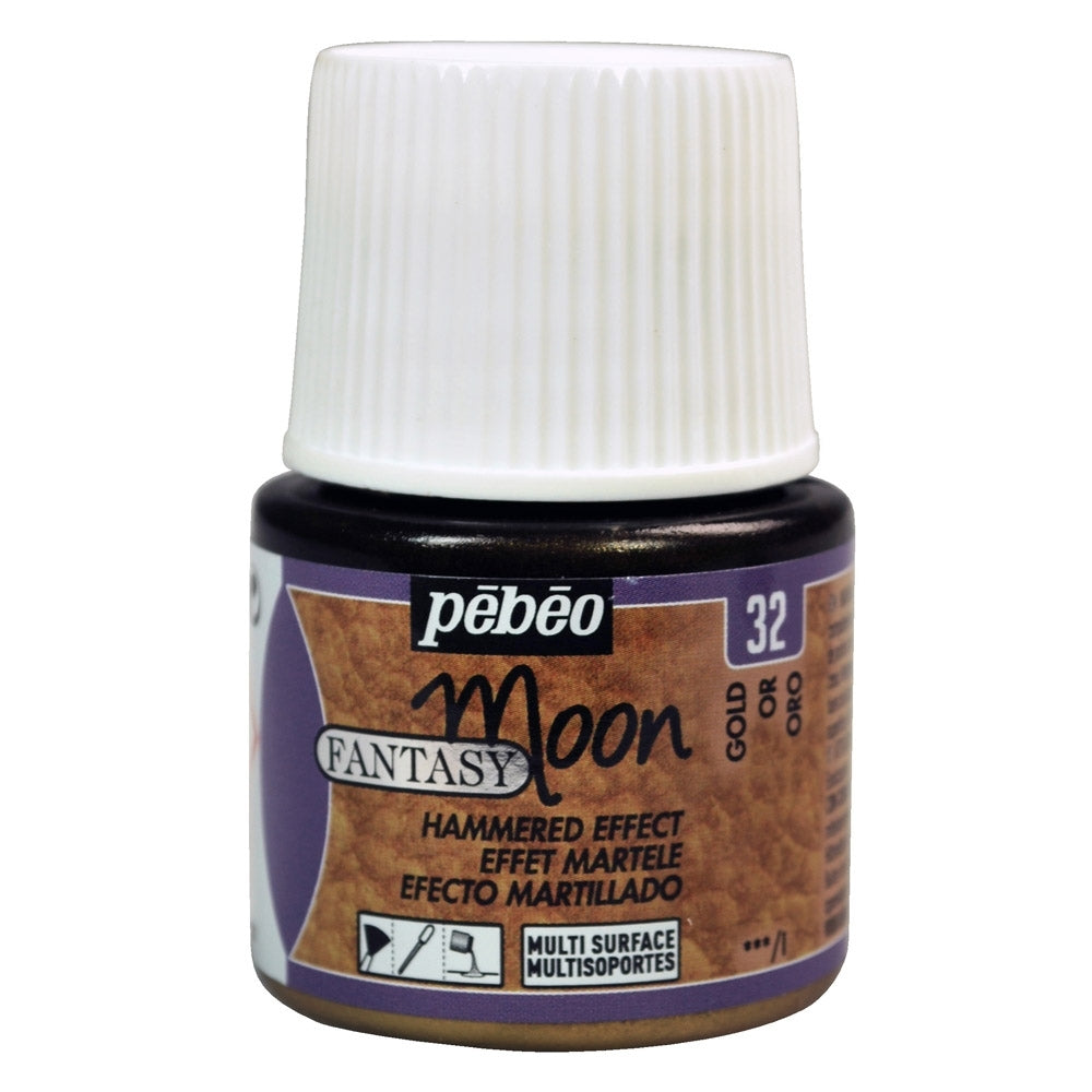 Pebeo - Fantasy Moon - Hammered Pearl Effect - Gold - 45ml