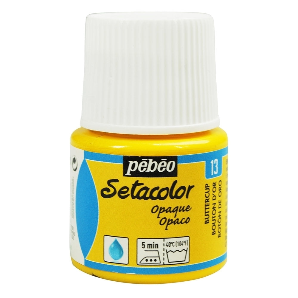 Pebeo - Setacolor Stoff & Textilfarbe - undurchsichtiger Matt - Buttercup - 45 ml