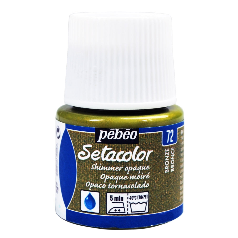 Pebeo - Setacolor Stoff & Textilfarbe - undurchsichtiger Schimmer - Bronze - 45 ml