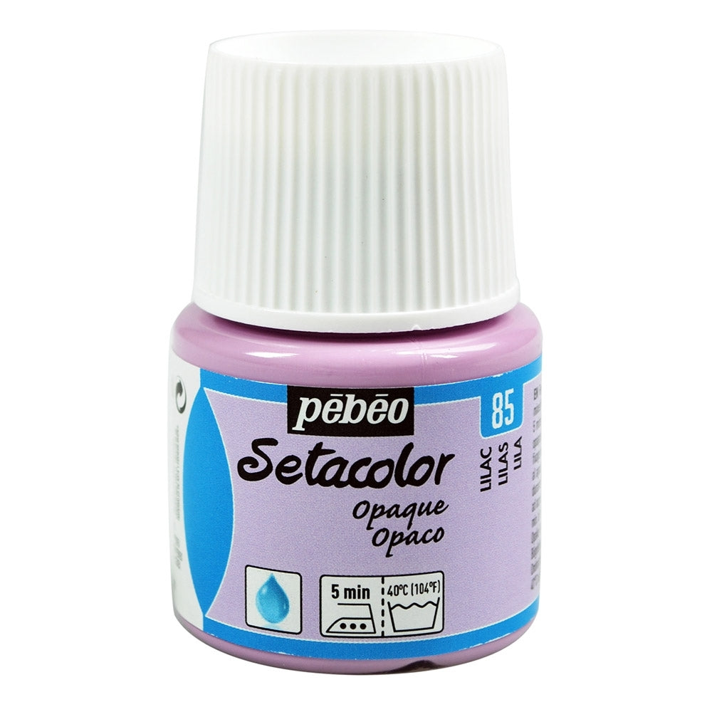 Pebeo - Setacolor Stoff & Textilfarbe - undurchsichtiger Matt - Lila - 45 ml