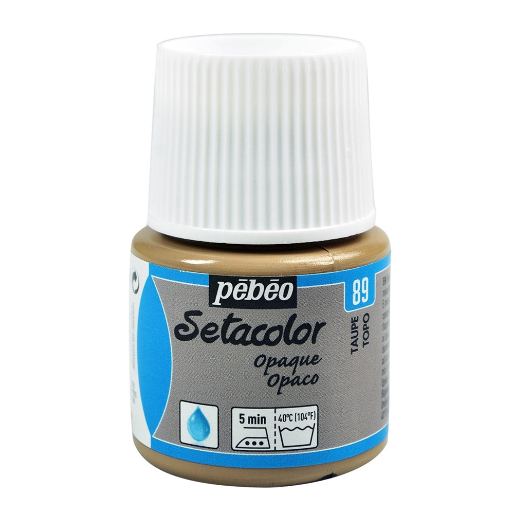 Pebeo - Setacolor Stoff & Textilfarbe - undurchsichtiger Matt - Taupe - 45 ml