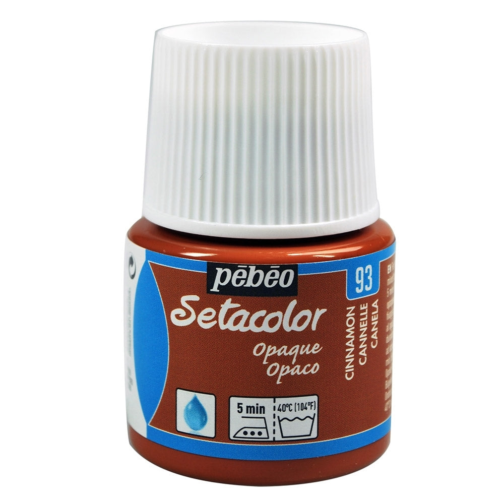Pebeo - Setacolor Stoff & Textilfarbe - undurchsichtiger Matt - Zimt - 45 ml