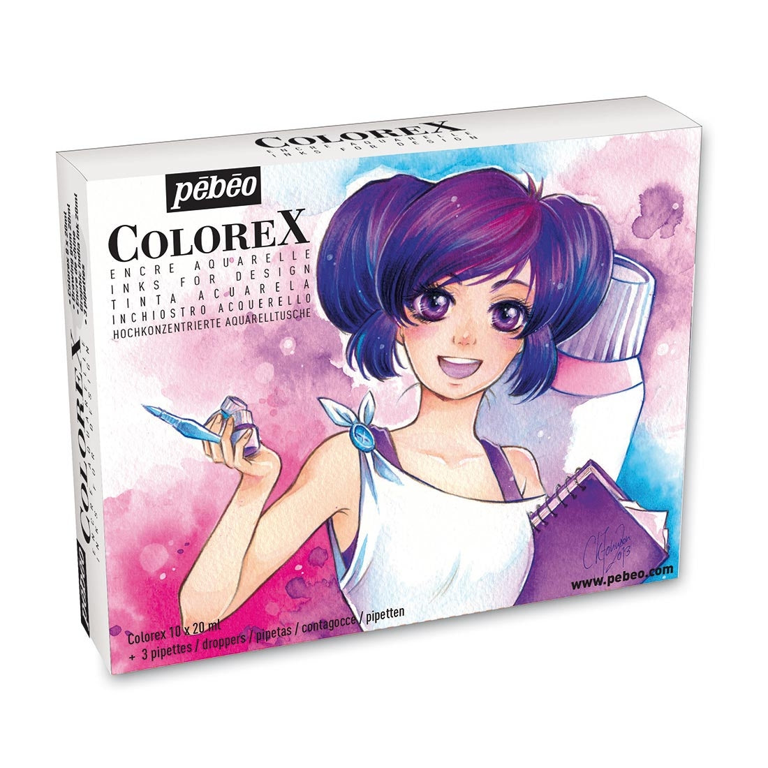 Pebeo - Tinten für Design - Colorex Manga Kit