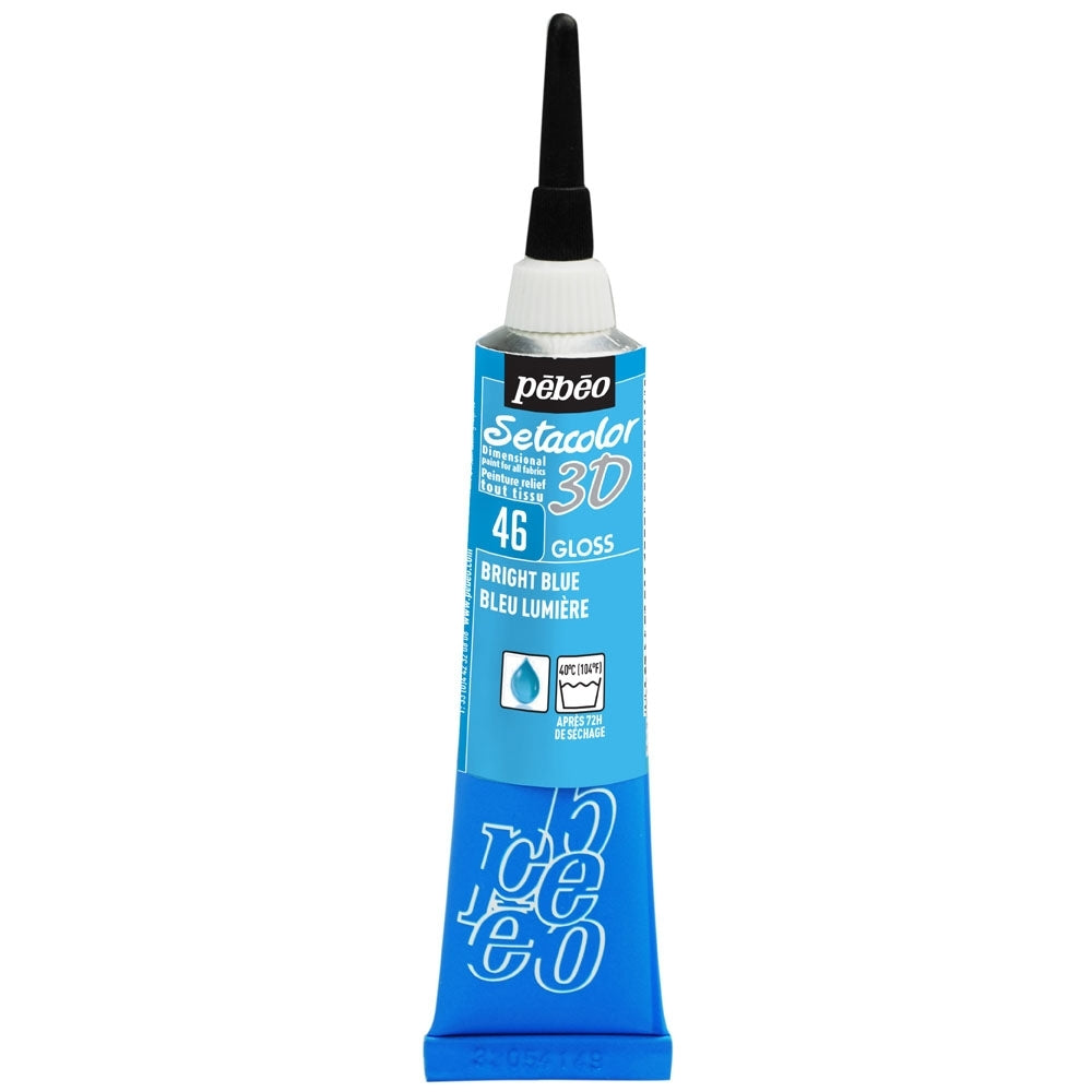 PEBEO - Effetto lucido setacolor e effetto lucido 3D tessile - 20ml blu brillante