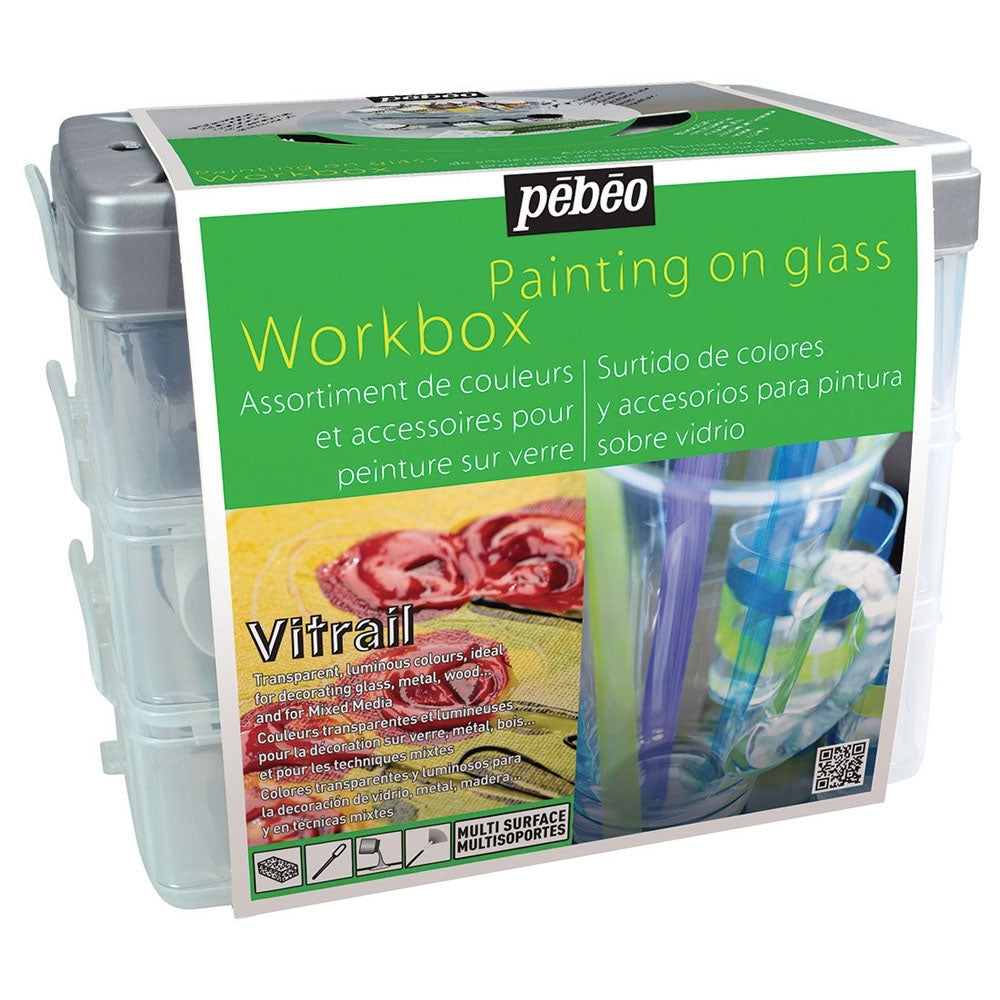 Pebeo - Vitrail - Glas- und Fliesenfarbe - Studioworkbox