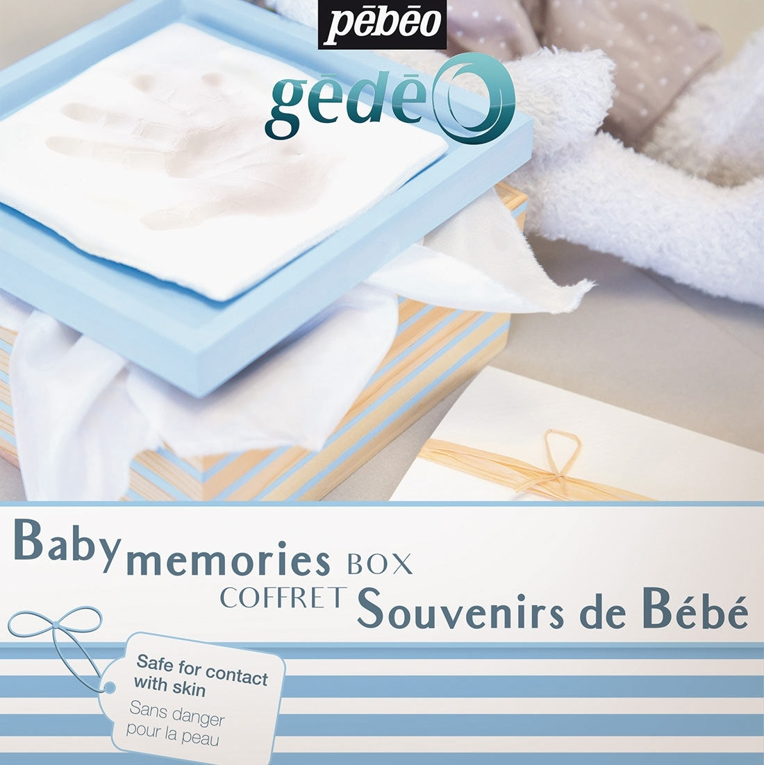 Pebeo - Gedeo - Form und Gießen - Baby Erinnerungen Handabdruck Kit Junge