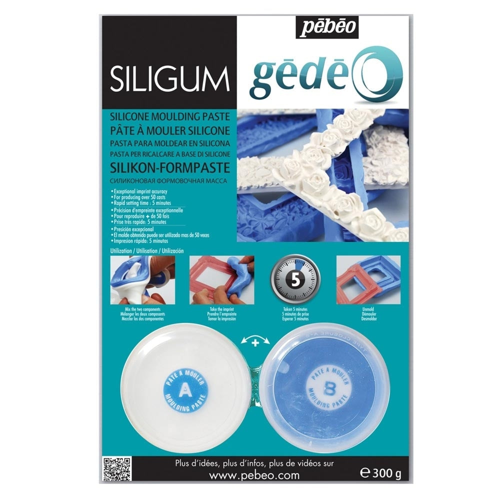 Pebeo - Gedeo - Moulage et moulage - pâte de silicone - siligum - 300g