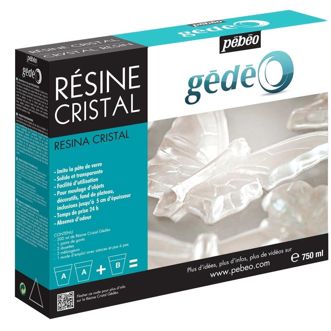 Pebeo - Gedeo - Form und Gießen - Kit -Kristallharz - 750 ml
