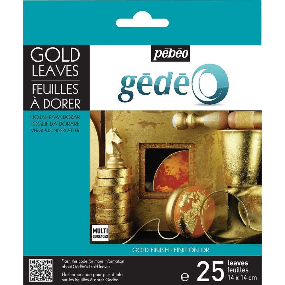 Pebeo - Gedeo Pack of 25 Gold Leaf Gilding Metal Leaves