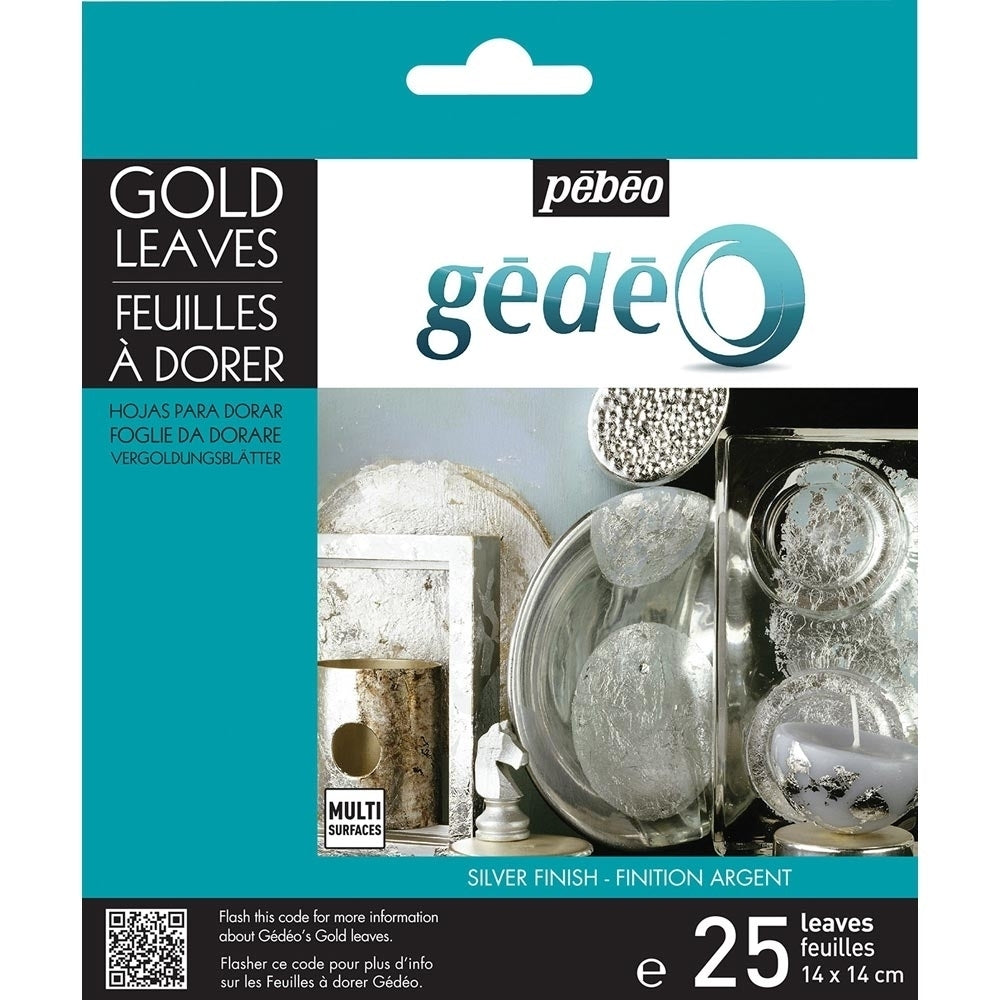 Pebeo - Gedeo -Packung aus 25 silbernen Blattgilding -Metallblättern